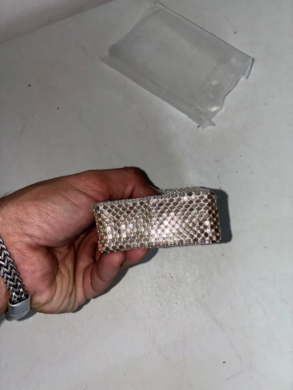 Whiting & Davis Silver Mesh cigarette Case
